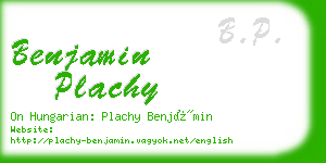 benjamin plachy business card